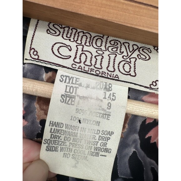 1970s "Sunday's Child, California" Pyschedelic‎ Maxi Dress M - Picture 9 of 15